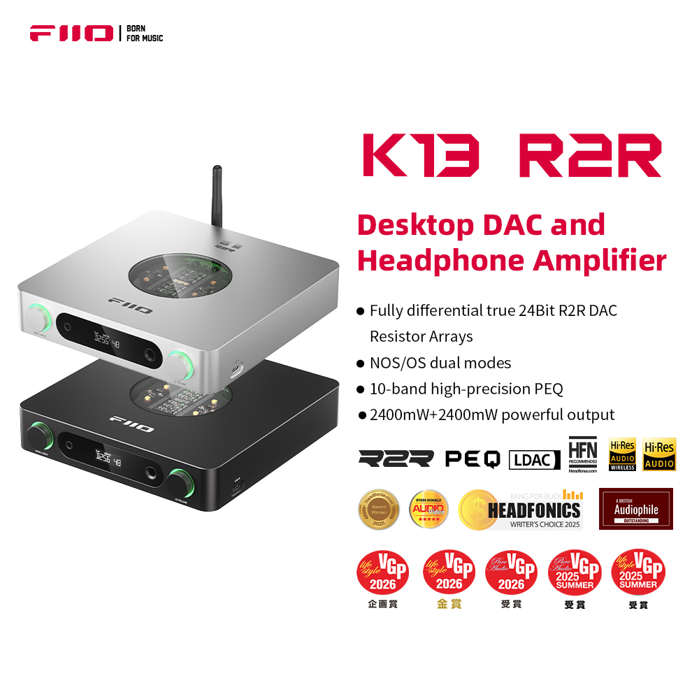 Dual Ess9038 Dac - FiiO K13 R2R/K13 Desktop DAC &
