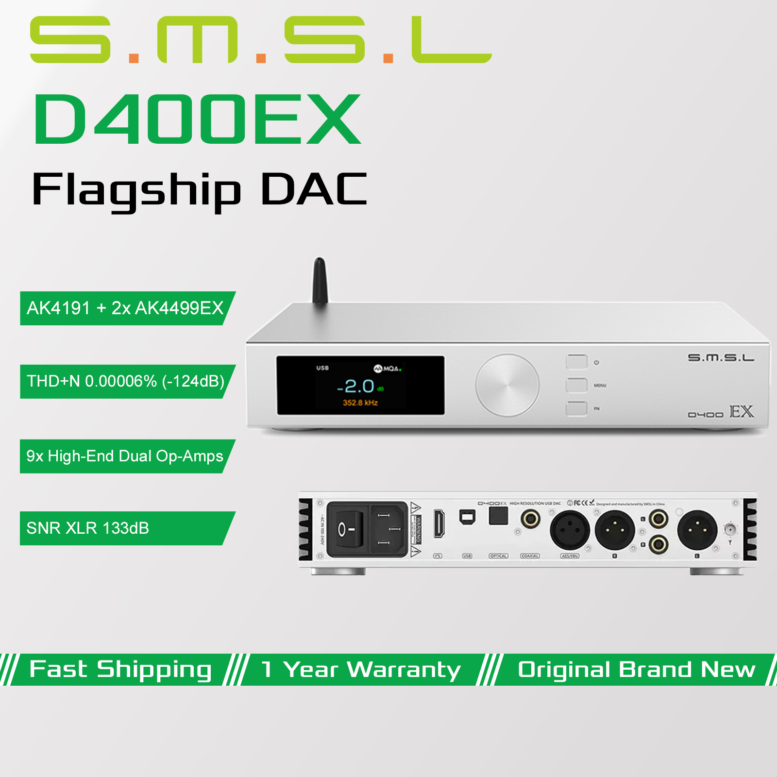 Dac Usb Coaxial Optical Bluetooth - SMSL D400EX Hi-Res Audio Decoder 2x