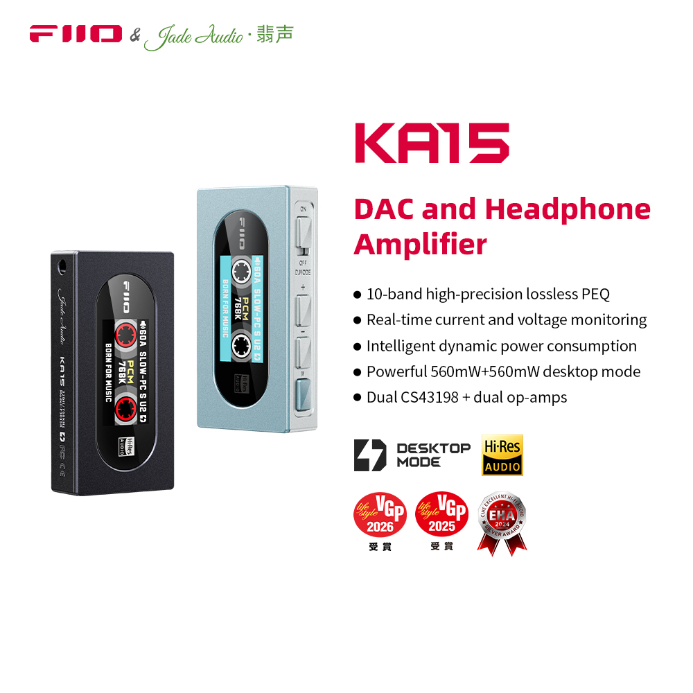 Dual Ess9038 Dac - FiiO KA15 Portable USB DAC Headphone