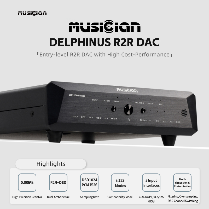 MUSICIAN DELPHINUS R2R DAC RCA - R2R Dac Balanced Xlr ulasan dan harga