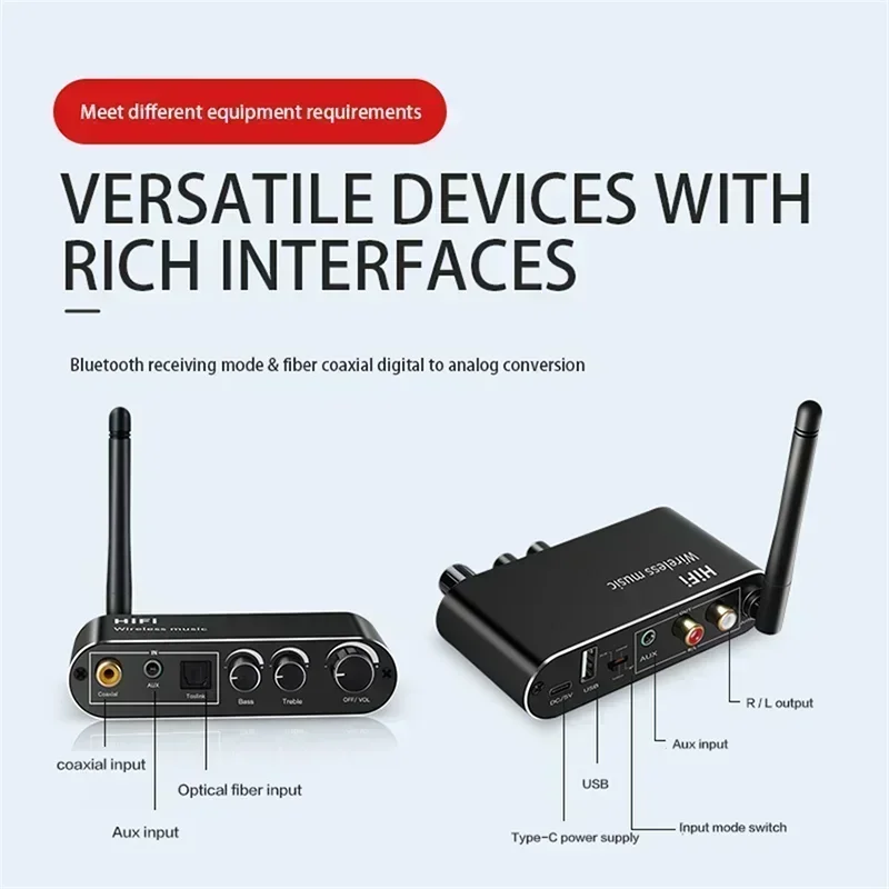 DAC Bluetooth 5.1 Audio Receiv - Dac Usb Coaxial Optical Bluetooth ulasan dan harga