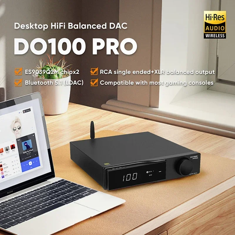 SMSL DO100 Pro HiFi DAC ES9039 - Dac Usb Coaxial Optical Bluetooth ulasan dan harga