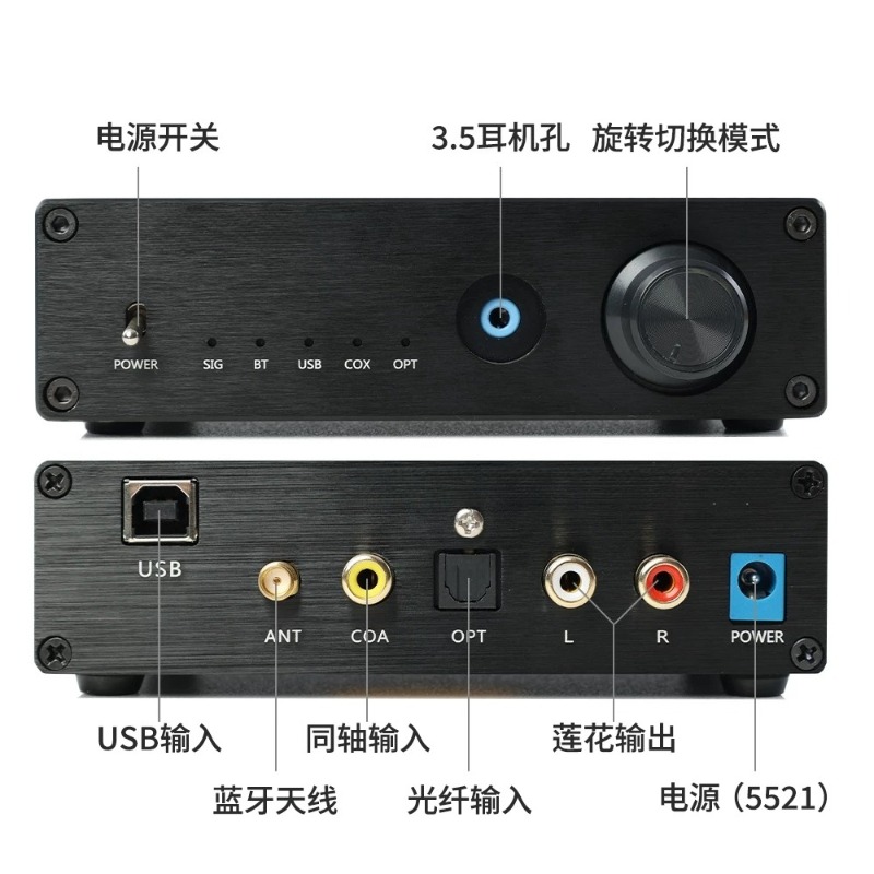 Dual DAC Bluetooth 5.4 USB Sou - Dac Usb Coaxial Optical Bluetooth ulasan dan harga