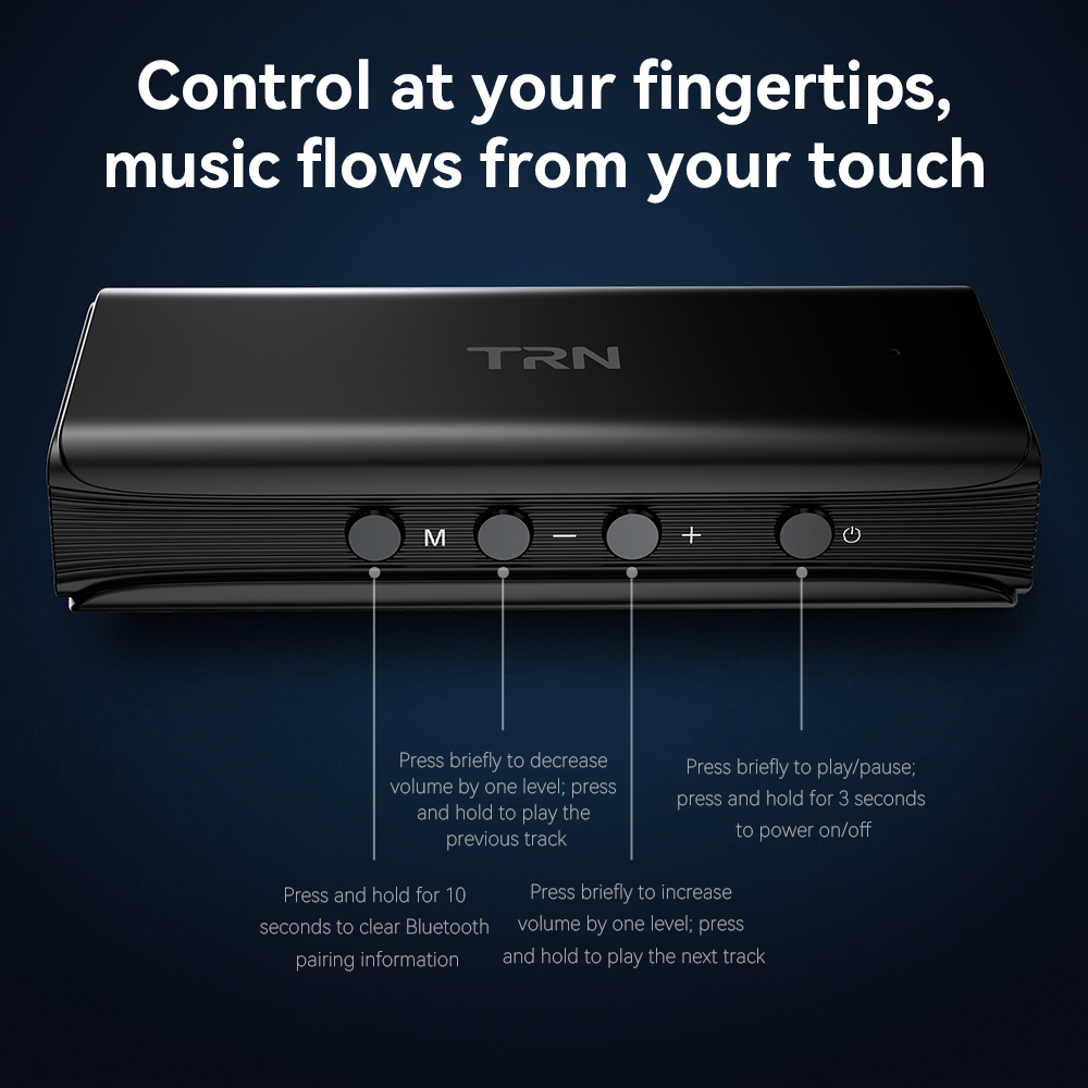 TRN WAVE Portable Bluetooth Au - Dac With Headphone Amp Balanced ulasan dan harga
