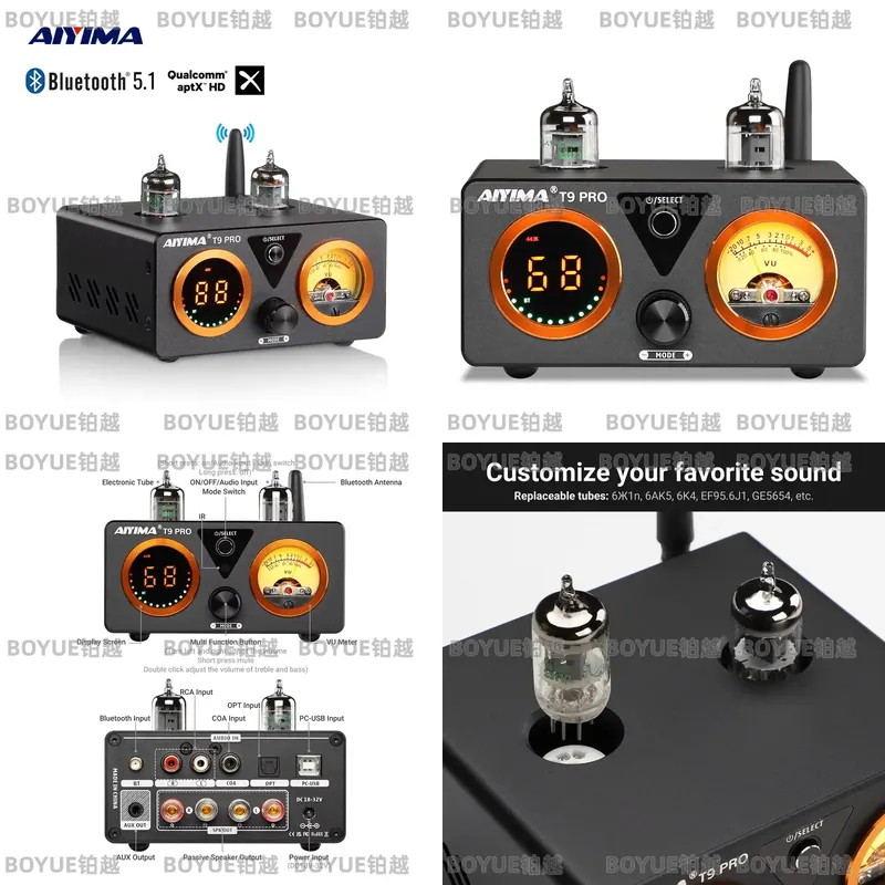 AIYIMA T9 Pro Vacuum Tube Ampl - Dac Usb Coaxial Optical Bluetooth ulasan dan harga