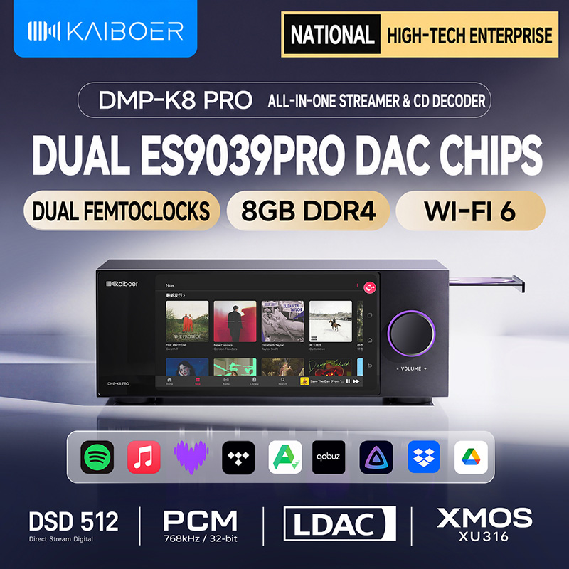 Kaiboer DMP-K8PRO Hi-Fi Networ - Dac Streamer Network Player ulasan dan harga