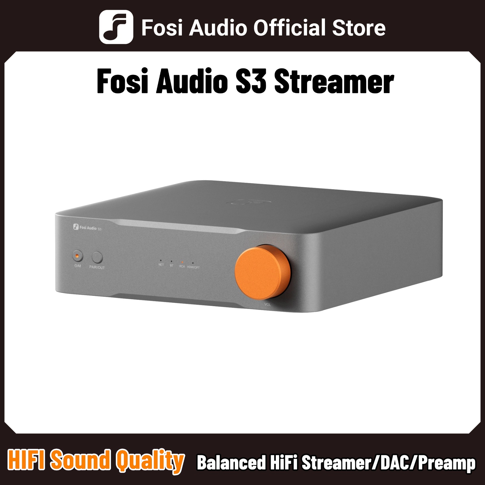 Fosi Audio S3 HiFi Music Strea - Dac Streamer Network Player ulasan dan harga